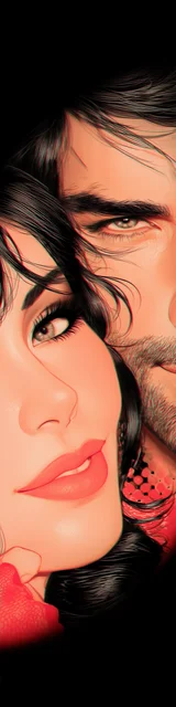 Free dark romance bookmark featuring a couple posing for the camera